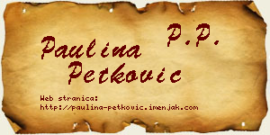 Paulina Petković vizit kartica